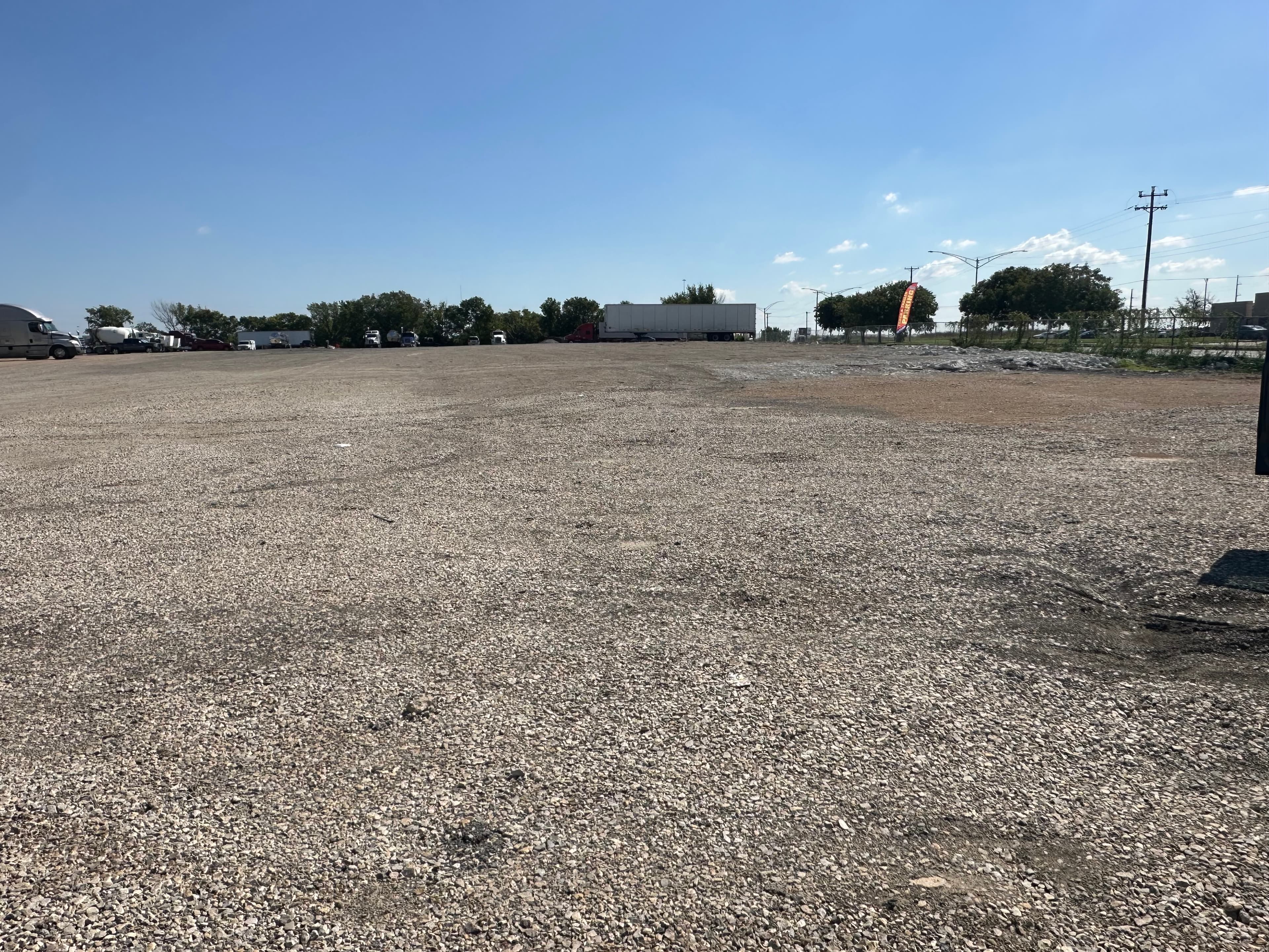 Truck parking spaces with ample room for maneuvering